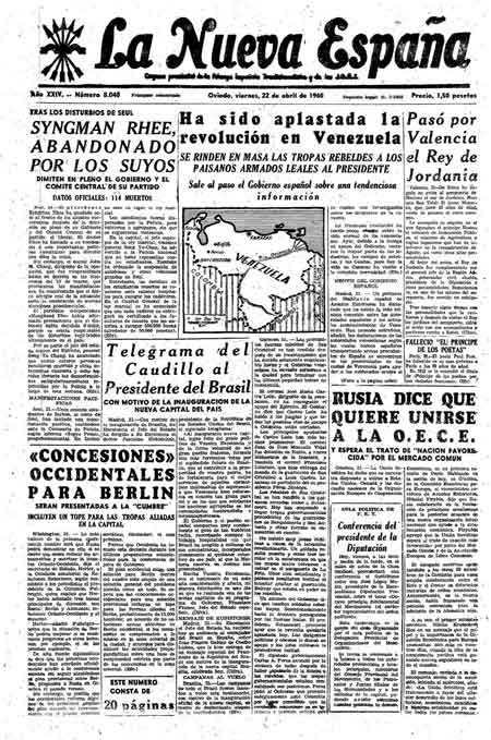 Portada Viernes 22 de  de 1960