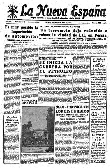 Portada Martes 26 de  de 1960