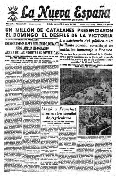 Portada Martes 10 de  de 1960
