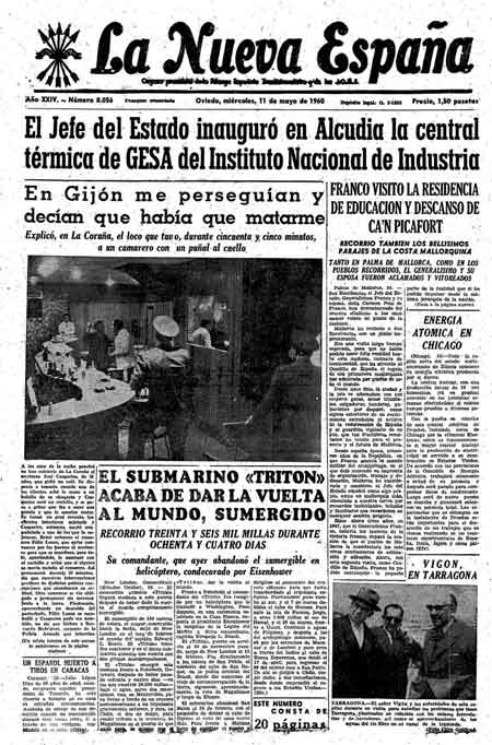 Portada Miércoles 11 de  de 1960