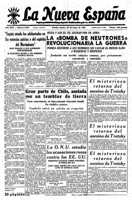 Portada Martes 24 de  de 1960