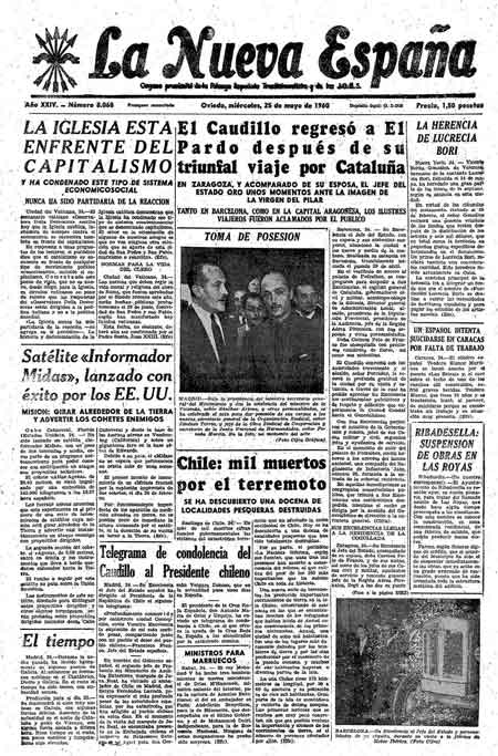 Portada Miércoles 25 de  de 1960