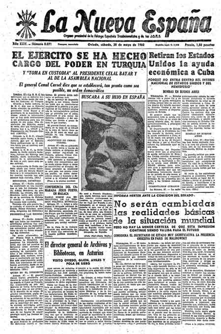 Portada Sábado 28 de  de 1960