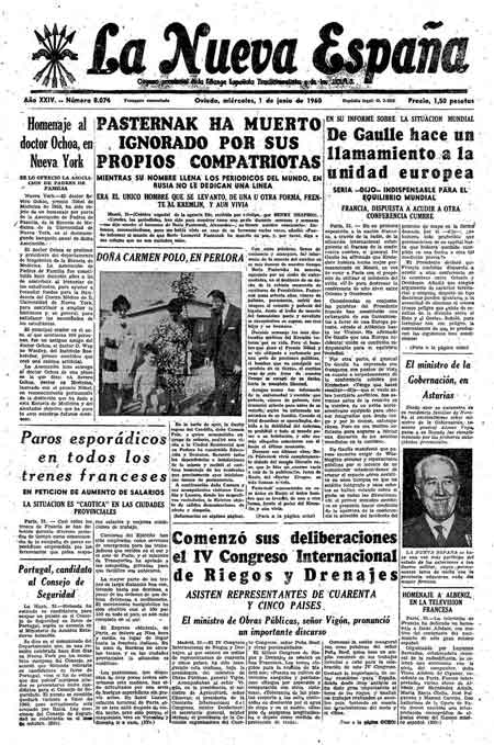 Portada Miércoles 1 de  de 1960