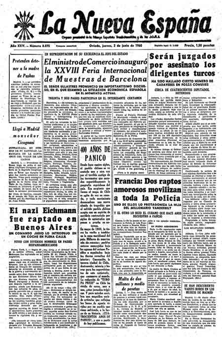 Portada Jueves 2 de  de 1960