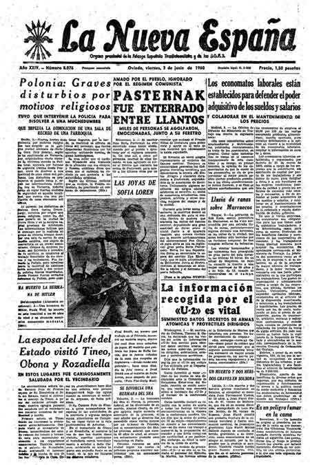 Portada Viernes 3 de  de 1960