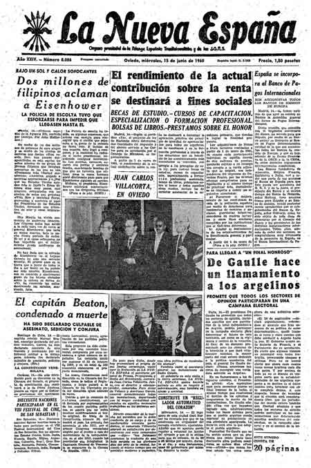 Portada Miércoles 15 de  de 1960