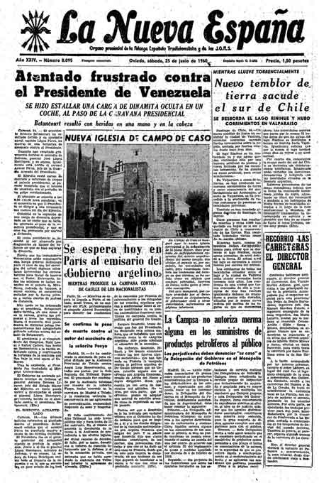 Portada Sábado 25 de  de 1960