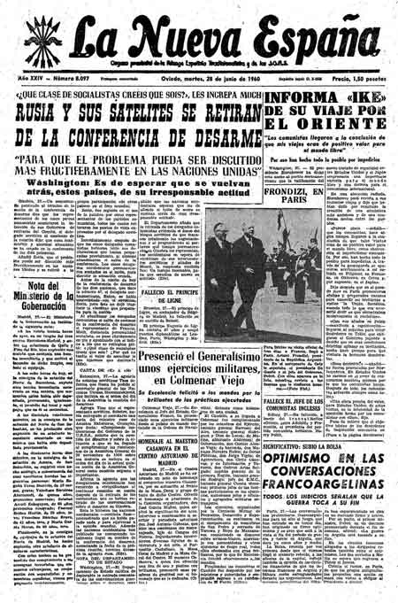 Portada Martes 28 de  de 1960