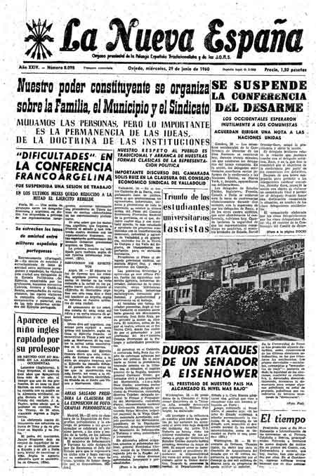 Portada Miércoles 29 de  de 1960