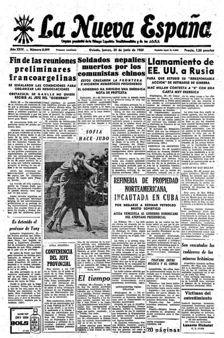 Portada Jueves 30 de  de 1960