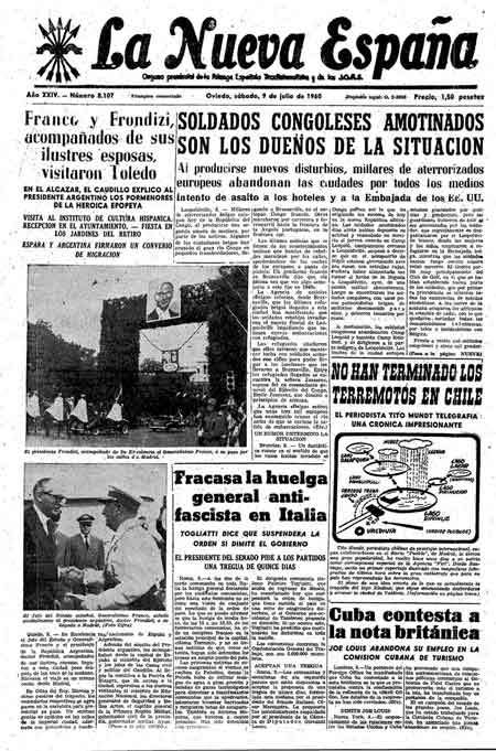 Portada Sábado 9 de  de 1960