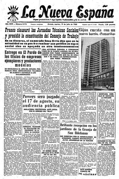 Portada Martes 19 de  de 1960