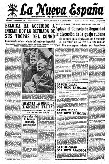Portada Miércoles 20 de  de 1960