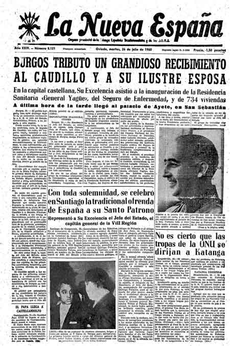 Portada Martes 26 de  de 1960