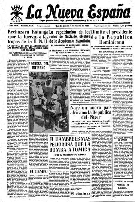 Portada Jueves 4 de  de 1960