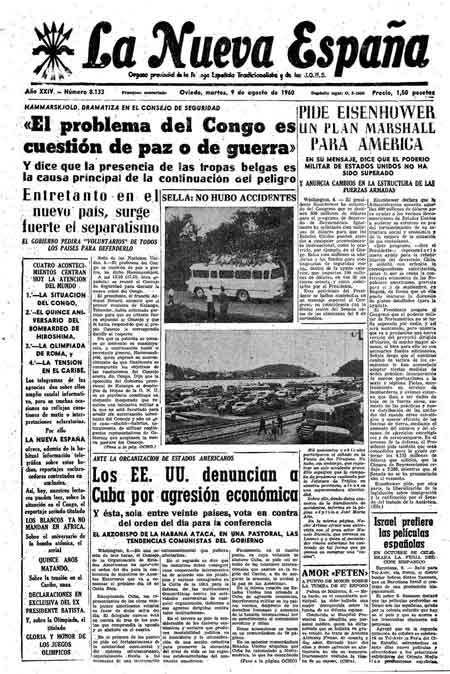 Portada Martes 9 de  de 1960