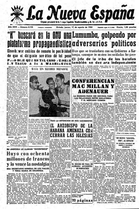 Portada Jueves 11 de  de 1960