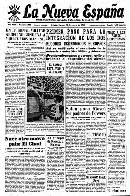 Portada Viernes 12 de  de 1960