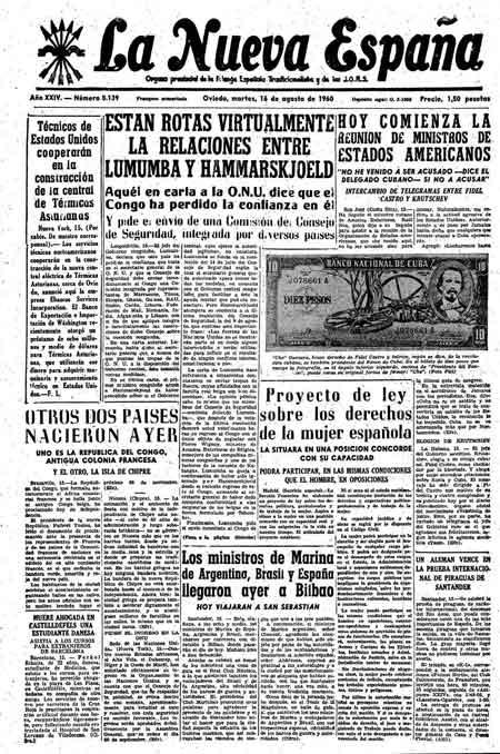 Portada Martes 16 de  de 1960
