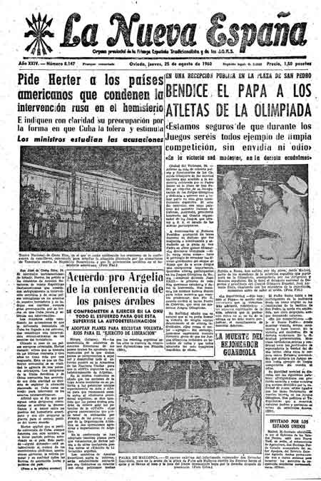 Portada Jueves 25 de  de 1960