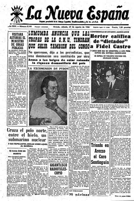 Portada Sábado 27 de  de 1960