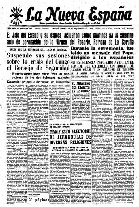 Portada Martes 13 de  de 1960