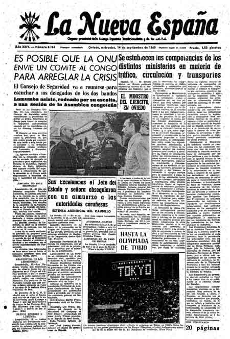 Portada Miércoles 14 de  de 1960