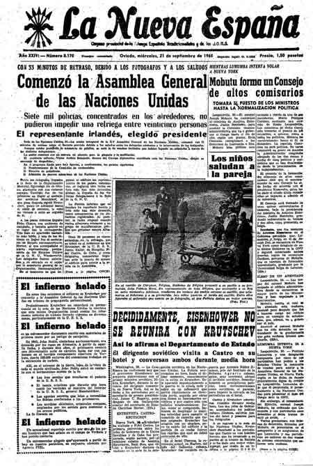 Portada Miércoles 21 de  de 1960