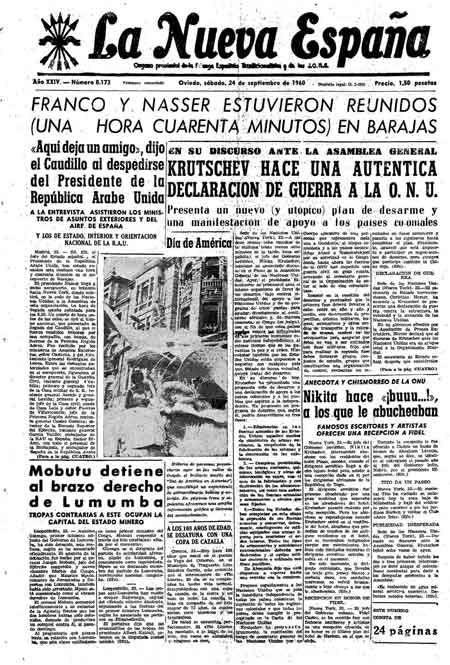 Portada Sábado 24 de  de 1960