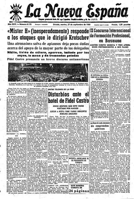 Portada Martes 27 de  de 1960