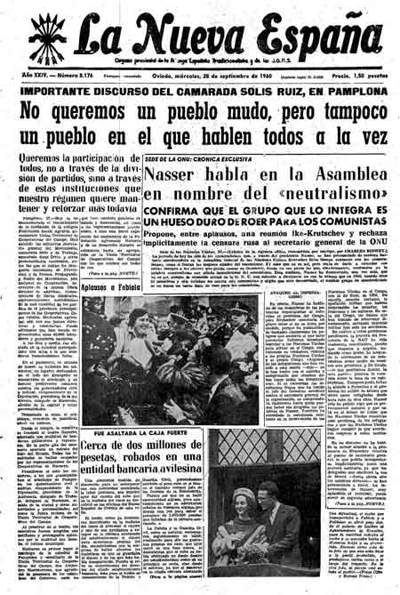 Portada Miércoles 28 de  de 1960