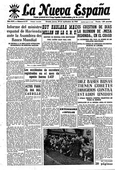 Portada Jueves 29 de  de 1960