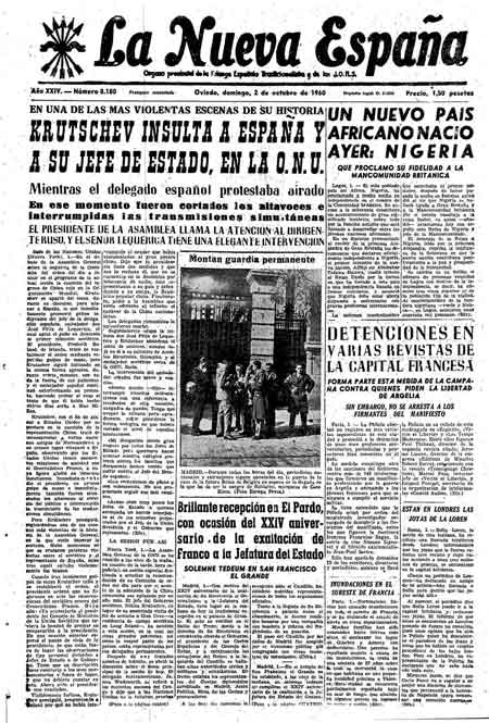 Portada Domingo 2 de Octubre de 1960