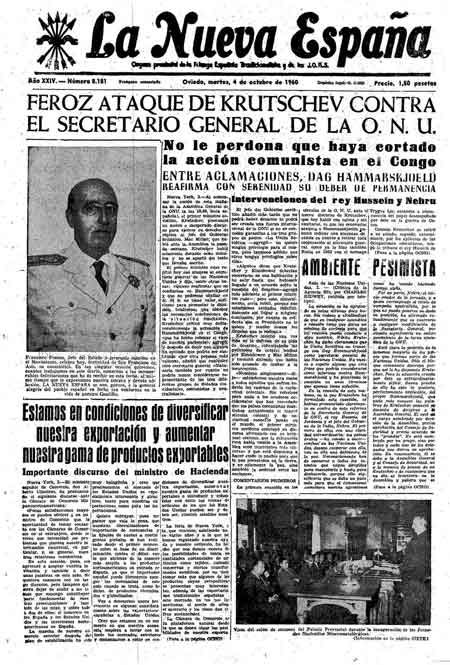 Portada Martes 4 de Octubre de 1960