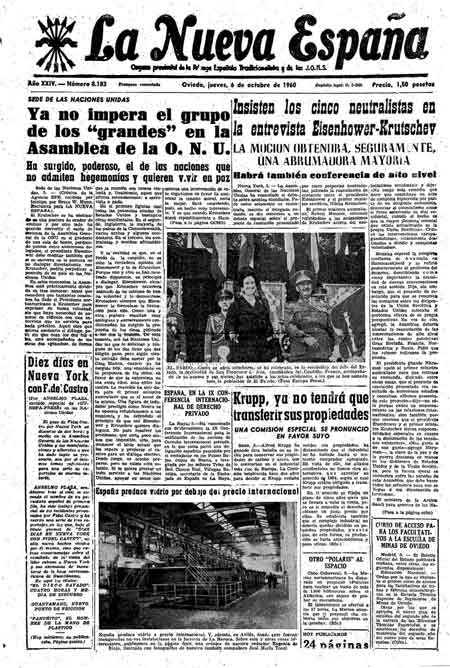 Portada Jueves 6 de Octubre de 1960