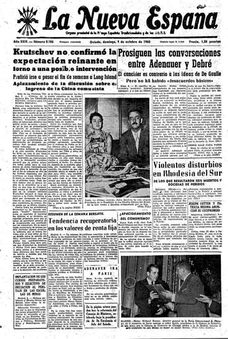 Portada Domingo 9 de Octubre de 1960