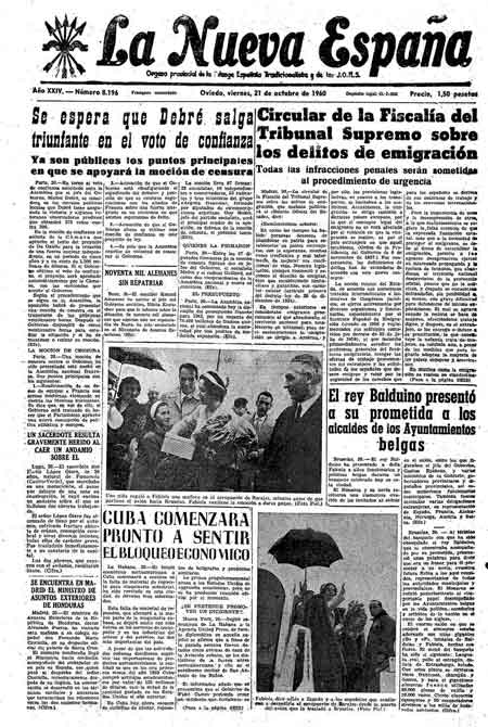 Portada Viernes 21 de Octubre de 1960