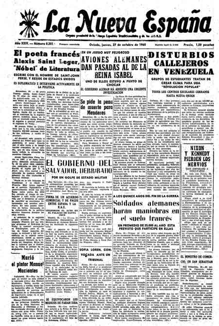 Portada Jueves 27 de Octubre de 1960