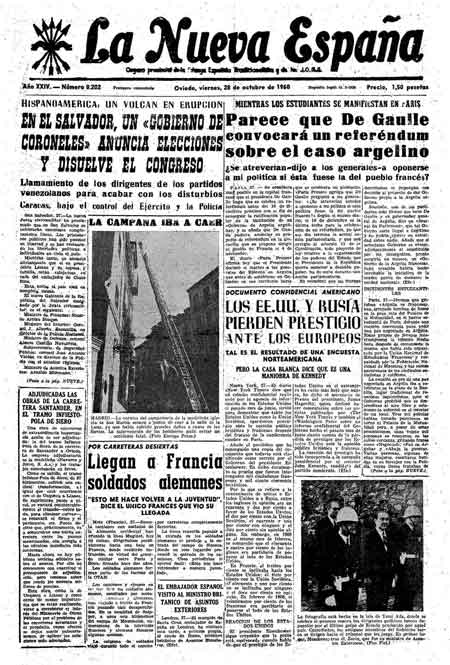 Portada Viernes 28 de Octubre de 1960