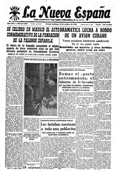 Portada Domingo 30 de Octubre de 1960
