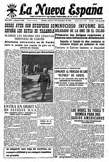 Portada Viernes 4 de Noviembre de 1960