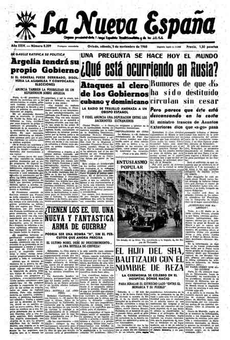 Portada Sábado 5 de Noviembre de 1960
