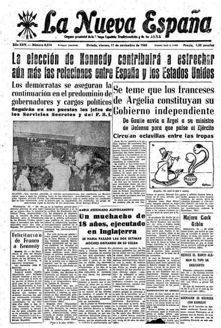 Portada Viernes 11 de Noviembre de 1960