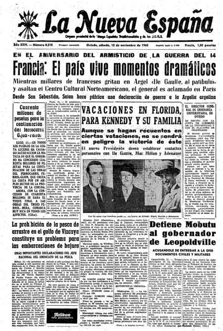 Portada Sábado 12 de Noviembre de 1960