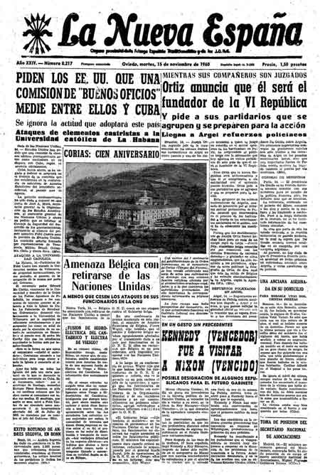 Portada Martes 15 de Noviembre de 1960