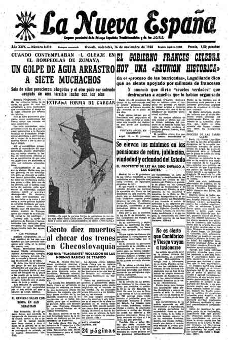 Portada Miércoles 16 de Noviembre de 1960