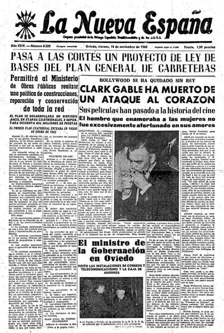 Portada Viernes 18 de Noviembre de 1960
