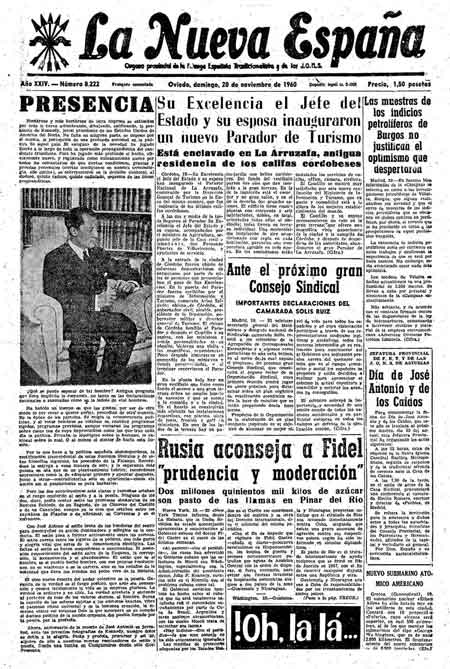 Portada Domingo 20 de Noviembre de 1960
