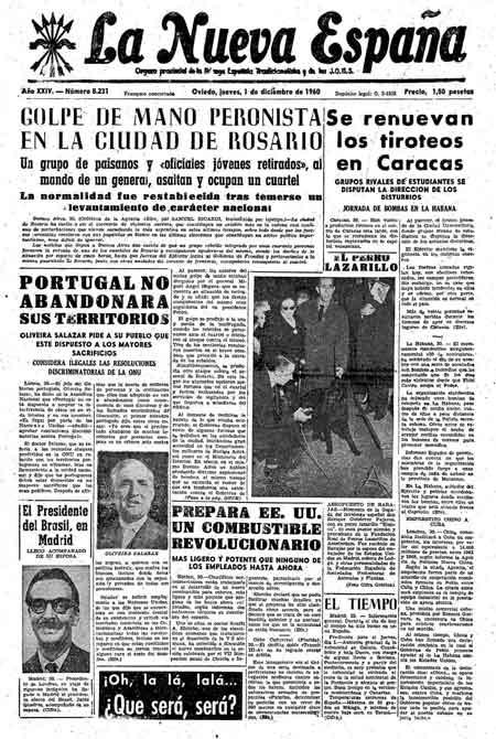 Portada Jueves 1 de Diciembre de 1960